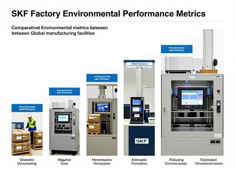 Comparative environmental metrics between SKF global manufacturing facilities SKF factory environmental performance metrics