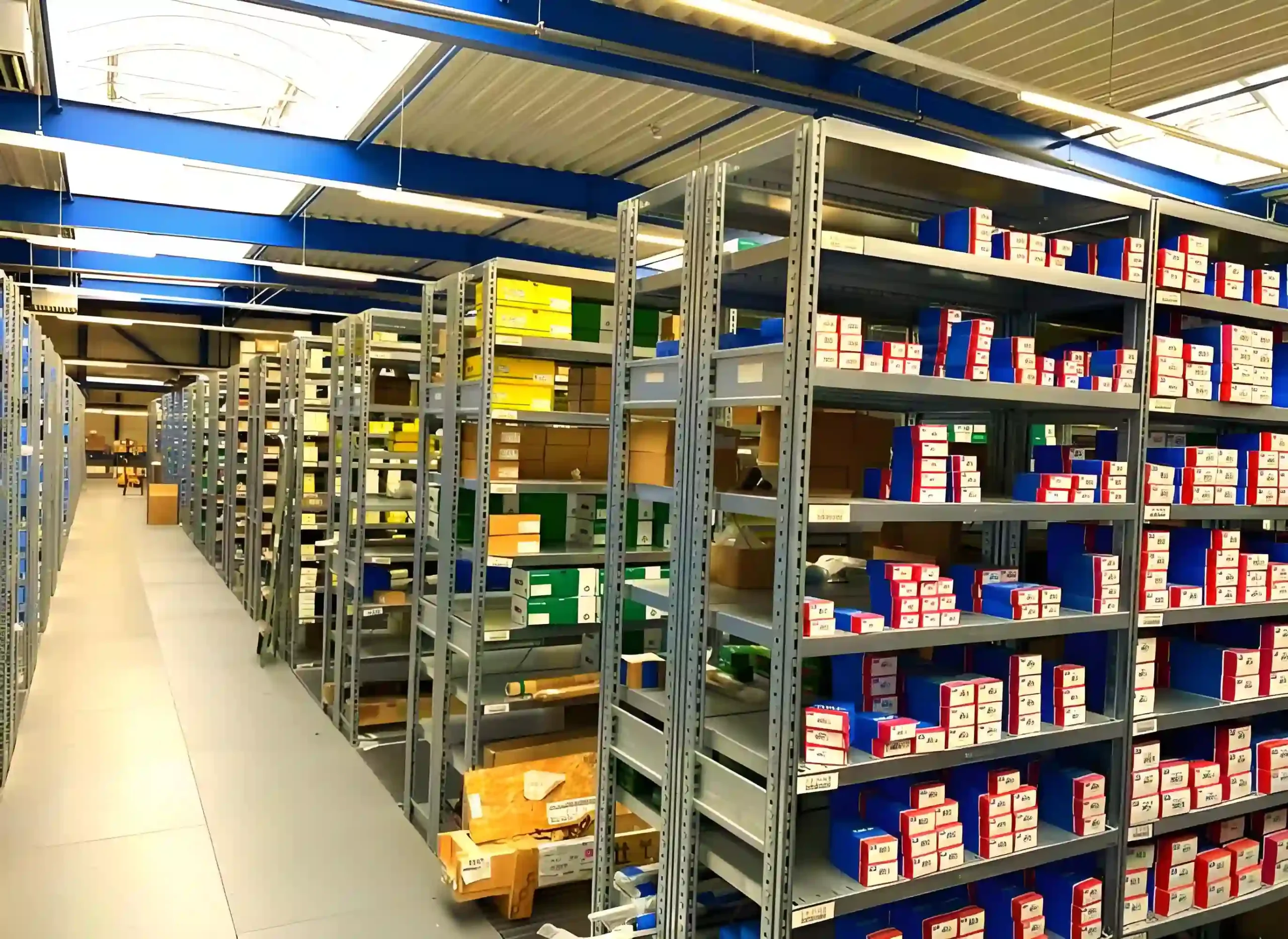 Bearing warehouse aisle