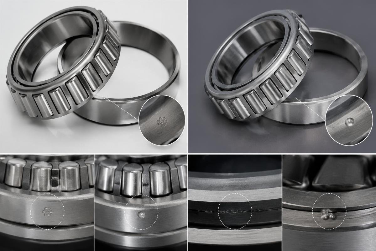 Authenticity verification markings on genuine FAG and SKF tapered roller bearings
