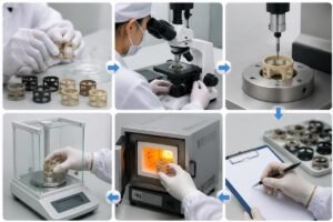 Bearing cage material verification process steps visual guide
