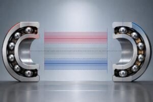Comparison of tolerance band centerlines for FAG and SKF bearings within the same ISO P-class
