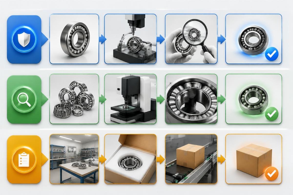 Three-layer bearing authenticity verification process flowchart